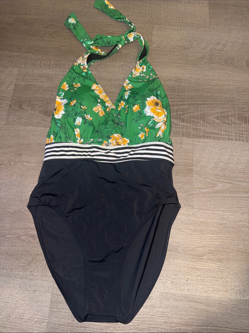 GILI Floral High Waist One Piece Bathing Suit NWOT Size 6